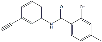 N-(3-ethynylphenyl)-2-hydroxy-4-methylbenzamide Struktur