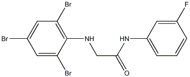 N-(3-fluorophenyl)-2-[(2,4,6-tribromophenyl)amino]acetamide Struktur