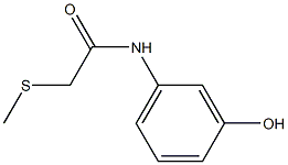 N-(3-hydroxyphenyl)-2-(methylsulfanyl)acetamide Struktur