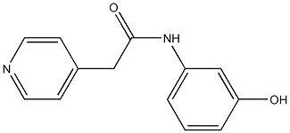 N-(3-hydroxyphenyl)-2-(pyridin-4-yl)acetamide Struktur