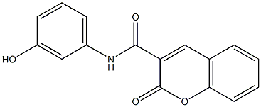 N-(3-hydroxyphenyl)-2-oxo-2H-chromene-3-carboxamide Struktur