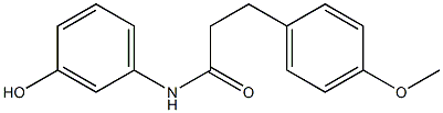 N-(3-hydroxyphenyl)-3-(4-methoxyphenyl)propanamide Struktur