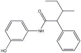 N-(3-hydroxyphenyl)-3-methyl-2-phenylpentanamide Struktur