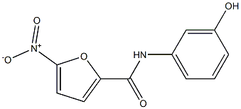 N-(3-hydroxyphenyl)-5-nitrofuran-2-carboxamide Struktur