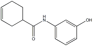 N-(3-hydroxyphenyl)cyclohex-3-ene-1-carboxamide Struktur