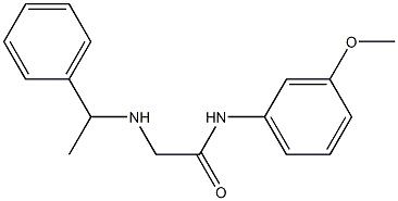 N-(3-methoxyphenyl)-2-[(1-phenylethyl)amino]acetamide Struktur