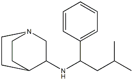 N-(3-methyl-1-phenylbutyl)-1-azabicyclo[2.2.2]octan-3-amine Struktur