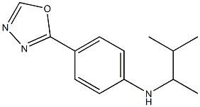 N-(3-methylbutan-2-yl)-4-(1,3,4-oxadiazol-2-yl)aniline Struktur