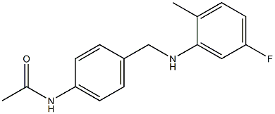 N-(4-{[(5-fluoro-2-methylphenyl)amino]methyl}phenyl)acetamide Struktur