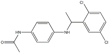 N-(4-{[1-(2,5-dichlorophenyl)ethyl]amino}phenyl)acetamide Struktur