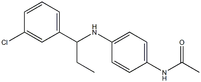 N-(4-{[1-(3-chlorophenyl)propyl]amino}phenyl)acetamide Struktur