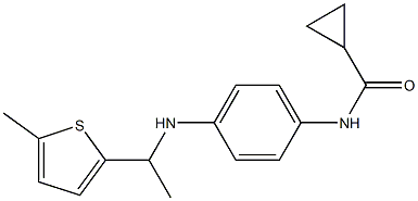 N-(4-{[1-(5-methylthiophen-2-yl)ethyl]amino}phenyl)cyclopropanecarboxamide Struktur