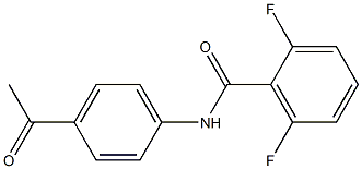 N-(4-acetylphenyl)-2,6-difluorobenzamide Struktur