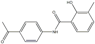 N-(4-acetylphenyl)-2-hydroxy-3-methylbenzamide Struktur