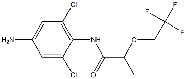 N-(4-amino-2,6-dichlorophenyl)-2-(2,2,2-trifluoroethoxy)propanamide Struktur