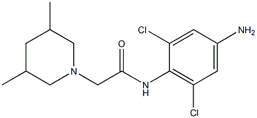 N-(4-amino-2,6-dichlorophenyl)-2-(3,5-dimethylpiperidin-1-yl)acetamide Struktur