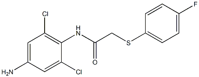 N-(4-amino-2,6-dichlorophenyl)-2-[(4-fluorophenyl)sulfanyl]acetamide Struktur