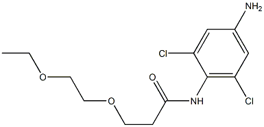 N-(4-amino-2,6-dichlorophenyl)-3-(2-ethoxyethoxy)propanamide Struktur