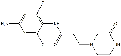 N-(4-amino-2,6-dichlorophenyl)-3-(3-oxopiperazin-1-yl)propanamide Struktur