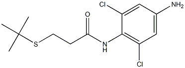 N-(4-amino-2,6-dichlorophenyl)-3-(tert-butylsulfanyl)propanamide Struktur