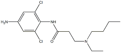 N-(4-amino-2,6-dichlorophenyl)-3-[butyl(ethyl)amino]propanamide Struktur