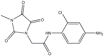 N-(4-amino-2-chlorophenyl)-2-(3-methyl-2,4,5-trioxoimidazolidin-1-yl)acetamide Struktur