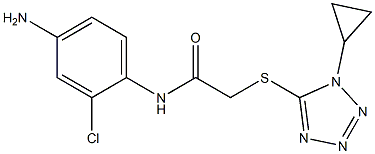 N-(4-amino-2-chlorophenyl)-2-[(1-cyclopropyl-1H-1,2,3,4-tetrazol-5-yl)sulfanyl]acetamide Struktur