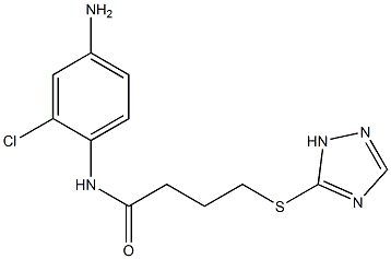 N-(4-amino-2-chlorophenyl)-4-(1H-1,2,4-triazol-5-ylsulfanyl)butanamide Struktur