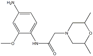 N-(4-amino-2-methoxyphenyl)-2-(2,6-dimethylmorpholin-4-yl)acetamide Struktur