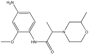 N-(4-amino-2-methoxyphenyl)-2-(2-methylmorpholin-4-yl)propanamide Struktur