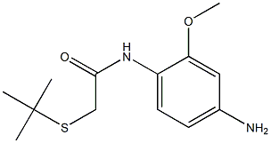 N-(4-amino-2-methoxyphenyl)-2-(tert-butylsulfanyl)acetamide Struktur