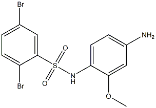 N-(4-amino-2-methoxyphenyl)-2,5-dibromobenzene-1-sulfonamide Struktur