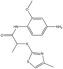 N-(4-amino-2-methoxyphenyl)-2-[(4-methyl-1,3-thiazol-2-yl)sulfanyl]propanamide Struktur