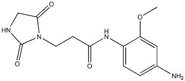 N-(4-amino-2-methoxyphenyl)-3-(2,5-dioxoimidazolidin-1-yl)propanamide Struktur