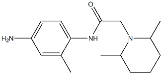 N-(4-amino-2-methylphenyl)-2-(2,6-dimethylpiperidin-1-yl)acetamide Struktur