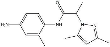 N-(4-amino-2-methylphenyl)-2-(3,5-dimethyl-1H-pyrazol-1-yl)propanamide Struktur