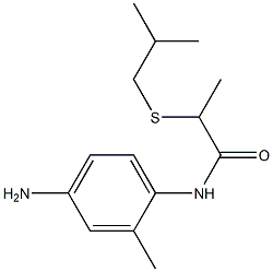 N-(4-amino-2-methylphenyl)-2-[(2-methylpropyl)sulfanyl]propanamide Struktur