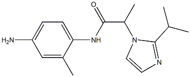 N-(4-amino-2-methylphenyl)-2-[2-(propan-2-yl)-1H-imidazol-1-yl]propanamide Struktur