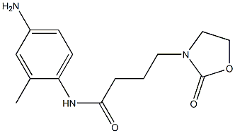 N-(4-amino-2-methylphenyl)-4-(2-oxo-1,3-oxazolidin-3-yl)butanamide Struktur