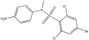 N-(4-aminophenyl)-4-bromo-2,6-dichloro-N-methylbenzene-1-sulfonamide Struktur