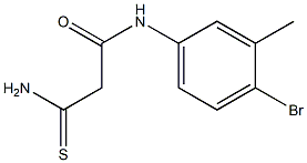 N-(4-bromo-3-methylphenyl)-2-carbamothioylacetamide Struktur