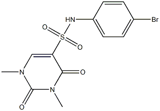 N-(4-bromophenyl)-1,3-dimethyl-2,4-dioxo-1,2,3,4-tetrahydropyrimidine-5-sulfonamide Struktur