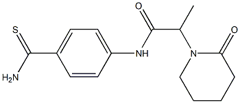 N-(4-carbamothioylphenyl)-2-(2-oxopiperidin-1-yl)propanamide Struktur