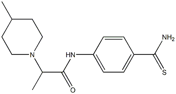 N-(4-carbamothioylphenyl)-2-(4-methylpiperidin-1-yl)propanamide Struktur