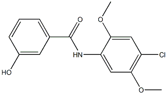 N-(4-chloro-2,5-dimethoxyphenyl)-3-hydroxybenzamide Struktur