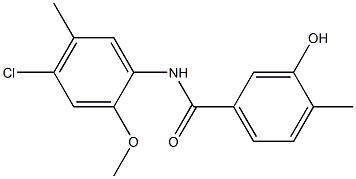 N-(4-chloro-2-methoxy-5-methylphenyl)-3-hydroxy-4-methylbenzamide Struktur