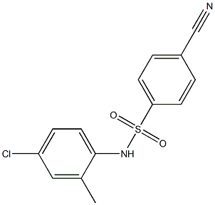 N-(4-chloro-2-methylphenyl)-4-cyanobenzene-1-sulfonamide Struktur