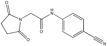 N-(4-cyanophenyl)-2-(2,5-dioxopyrrolidin-1-yl)acetamide Struktur