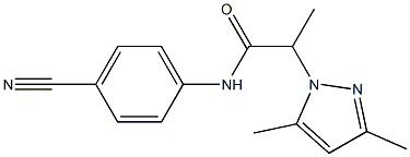 N-(4-cyanophenyl)-2-(3,5-dimethyl-1H-pyrazol-1-yl)propanamide Struktur