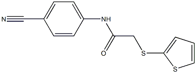 N-(4-cyanophenyl)-2-(thiophen-2-ylsulfanyl)acetamide Struktur